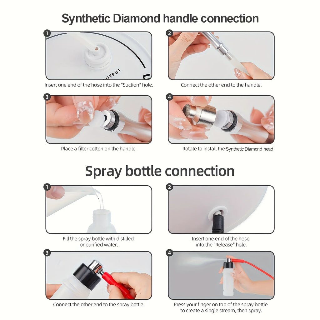 3-in-1 Diamond Microdermabrasion Machine – Facial Exfoliation