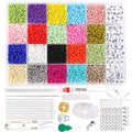 20000PCS 2mm Glass Seed Beads Jewelry Making Kit – Multicolor Tiny Beads Set