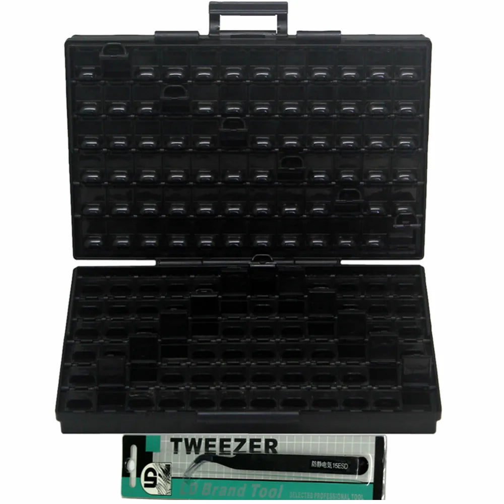 ESD Safe SMD Storage IC Box Bins Anti-statics SMT Organizer Transistor