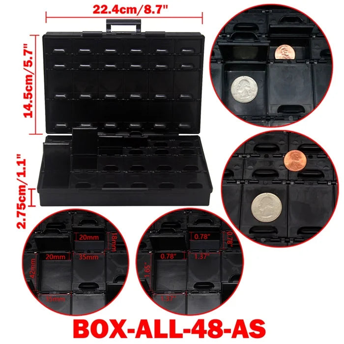 ESD Safe SMD Storage IC Box Bins Anti-statics SMT Organizer Transistor