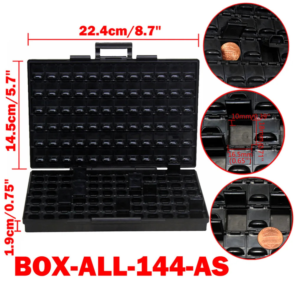 ESD Safe SMD Storage IC Box Bins Anti-statics SMT Organizer Transistor