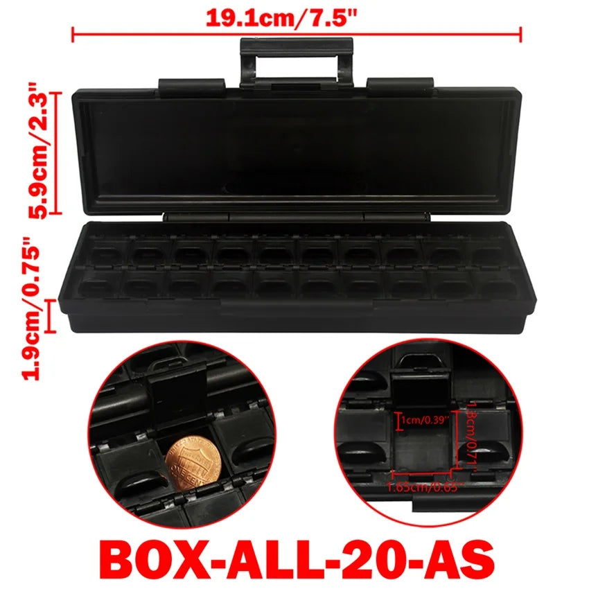 ESD Safe SMD Storage IC Box Bins Anti-statics SMT Organizer Transistor
