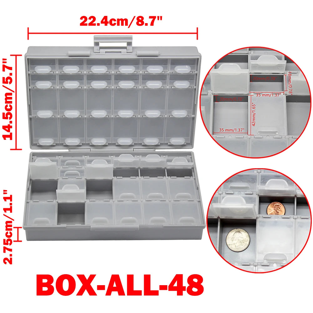 Electronics and Storage Cases Organizers SMD SMT resistor capacitor enclosure 2PCS