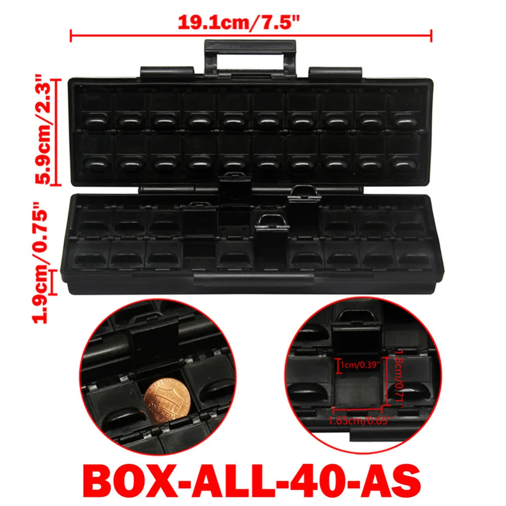 ESD Safe SMD Storage IC Box Bins Anti-statics SMT Organizer Transistor
