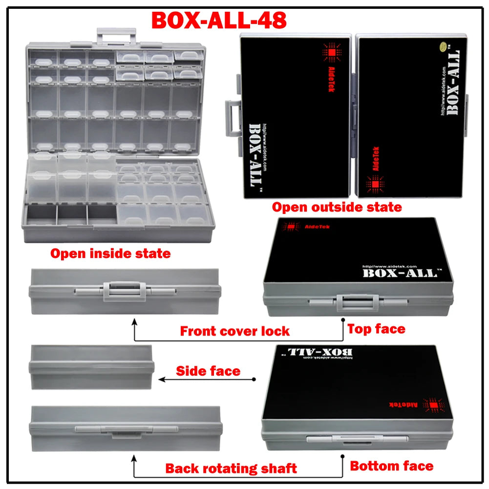 Electronics and Storage Cases Organizers SMD SMT resistor capacitor enclosure 2PCS