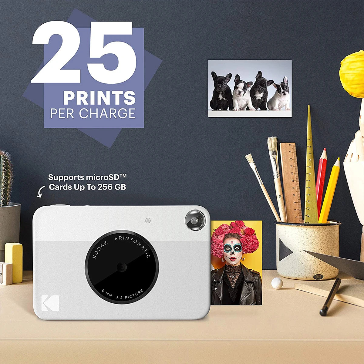 KODAK Printomatic Brand New Digital Instant Printing Camera ZINK Inkless Printing Color Photo Paper Printing Flash+40 Films Set