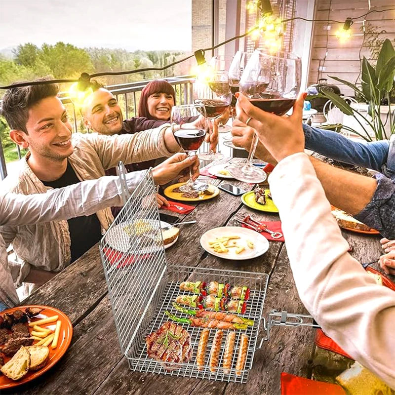 Grill Basket Stainless Steel Grill Baskets forOutdoor Grill |Grill AccessoriesforOutdoorGrill CampfireCooking Equipment