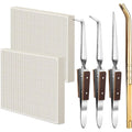 6-Piece Jewelry Soldering Kit with Dual Honeycomb Ceramic Blocks