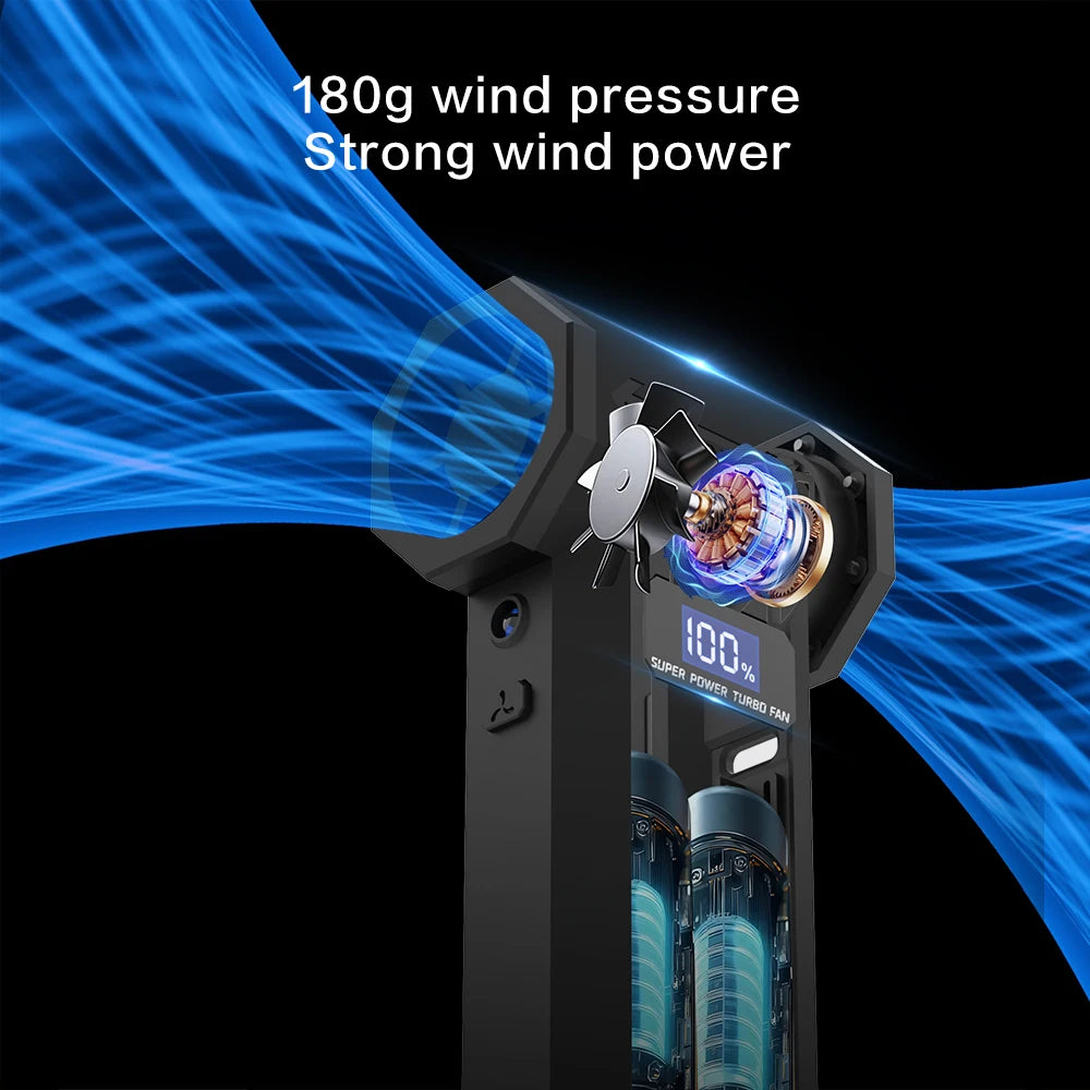 Electric Turbine Blower, Portable Cordless Deep Cleaning Tool for Cars 120,000 RPM