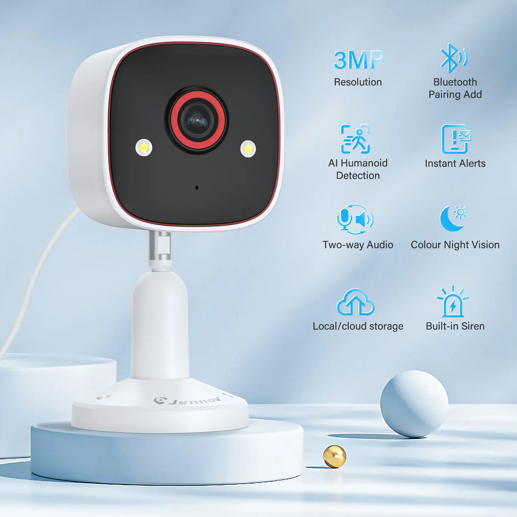 Outdoor/Indoor Security Cameras 2K HD Wireless WiFi Color Night Vision IP66 Waterproof Pet Dog Cat Baby Monitor Camera