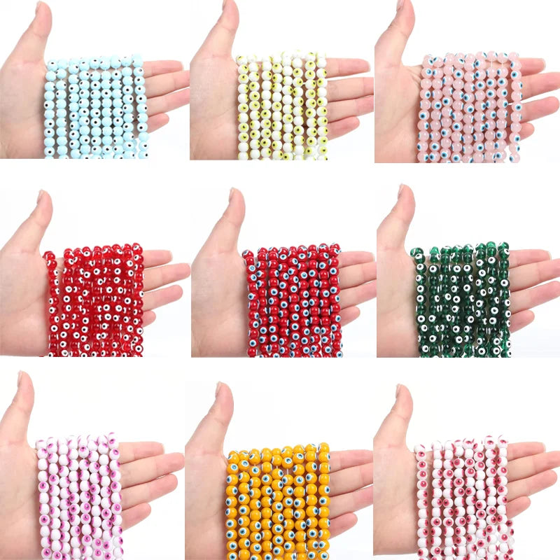 1200PCS 6mm Natural Gemstone Beads Kit – Assorted Round Stone Spacer Beads for Jewelry Making, DIY Bracelet, Necklace & Craft Supplies, Multi-Color Beading Set