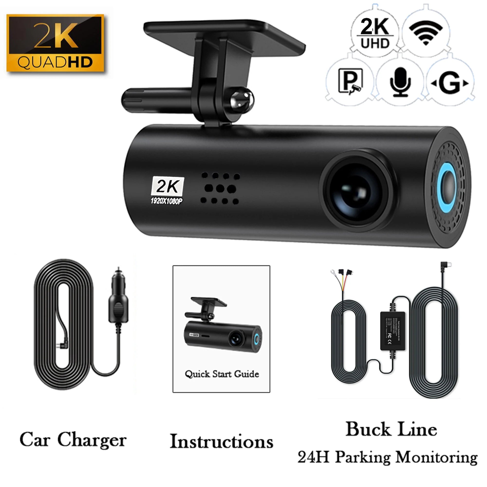 Dash Cam Video Recorders 4K WiFi Mini Front Camera