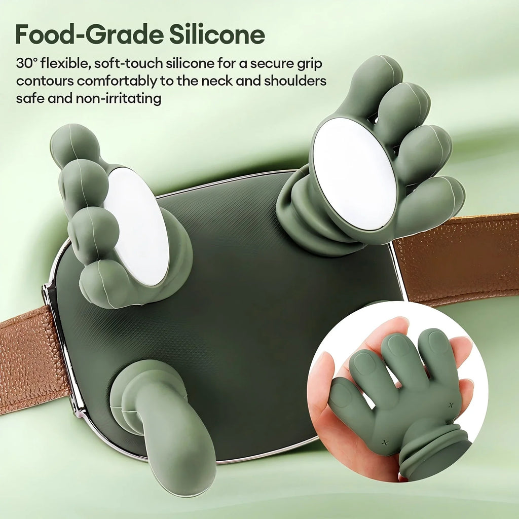 Finger Neck & Shoulder Massager with Heat Kneading for Relaxation