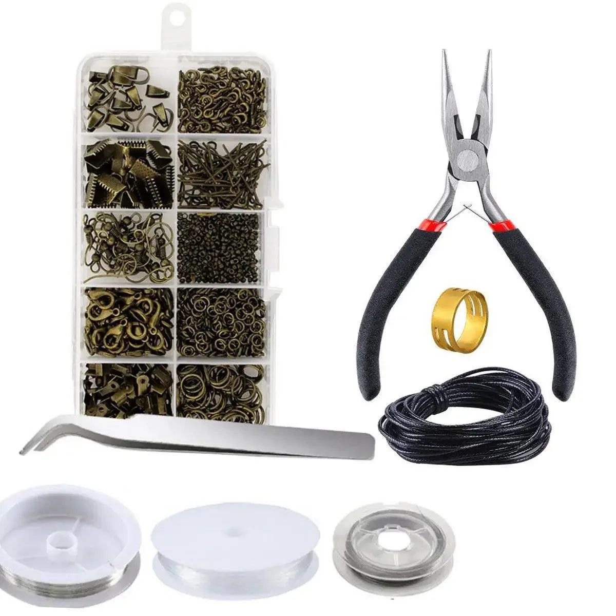 Jewelry Making Supplies Kit,Jewelry Repair Tool with Accessories Jewelry Pliers