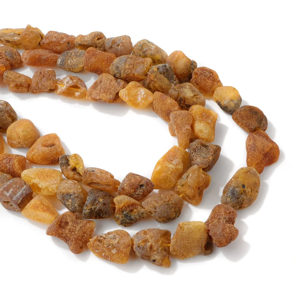 Amber Beads Round Oval Irregular Genuine Ambers Gem Stone Beads For Jewelry Making