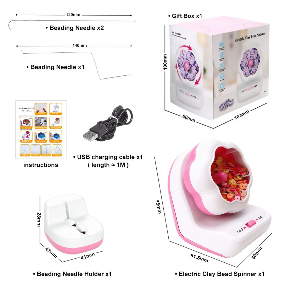 Bead Spinner Automatic Bracelet Beading Machine Jewelry Making Device Electric