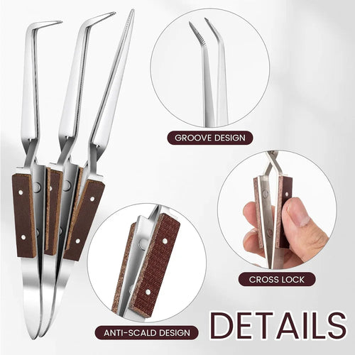 6-Piece Jewelry Soldering Kit with Dual Honeycomb Ceramic Blocks