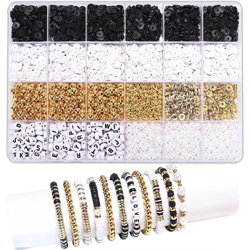 DIY Jewelry Making Kit Clay Beads Bracelet Making Kit Flat