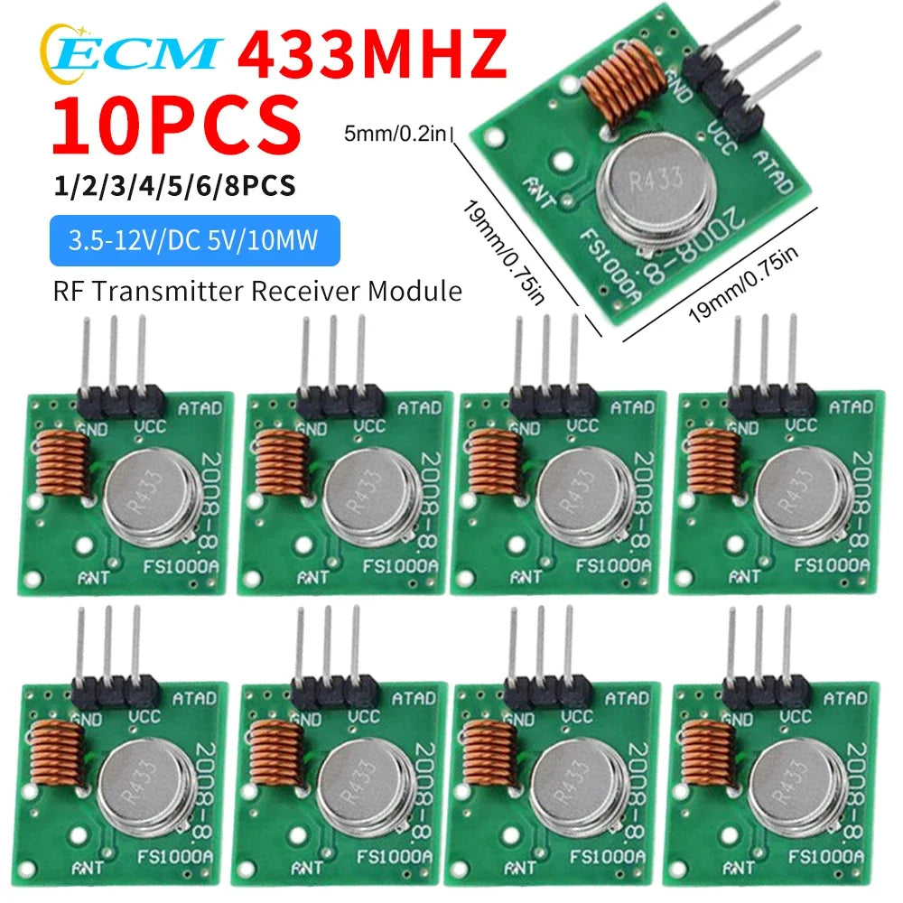 Transmitter Receiver Module 315/433MHz RF Wireless Remote