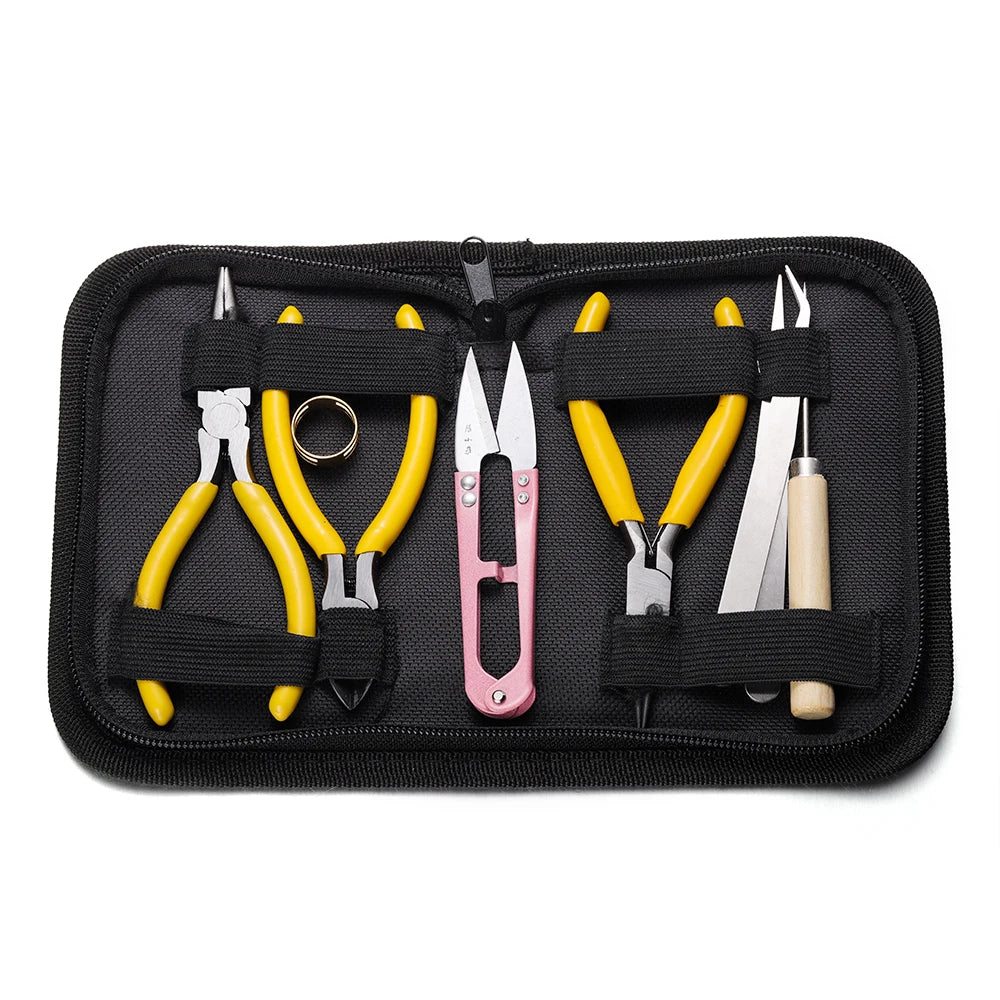 Jewelry Making Tools Kit – Pliers, Jump Ring Opener, Awl, Thread & Scissors Set for Jewelry