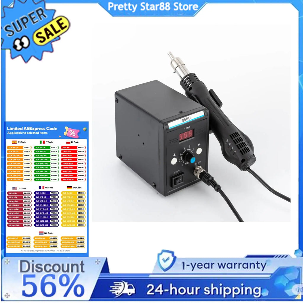 Soldering Station With Heat Gun Set 700W Hot Air Rework SMD LED Screen