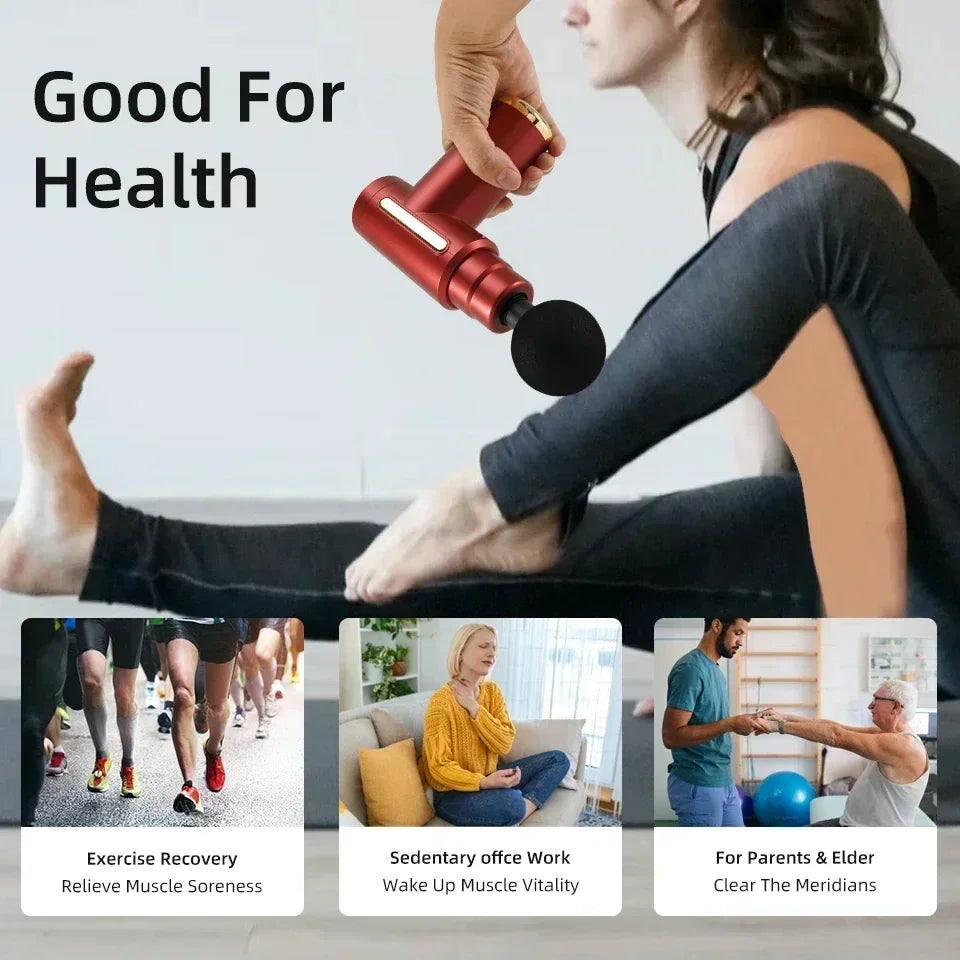 Multifunctional fascia gun massager instrument portable muscle massage