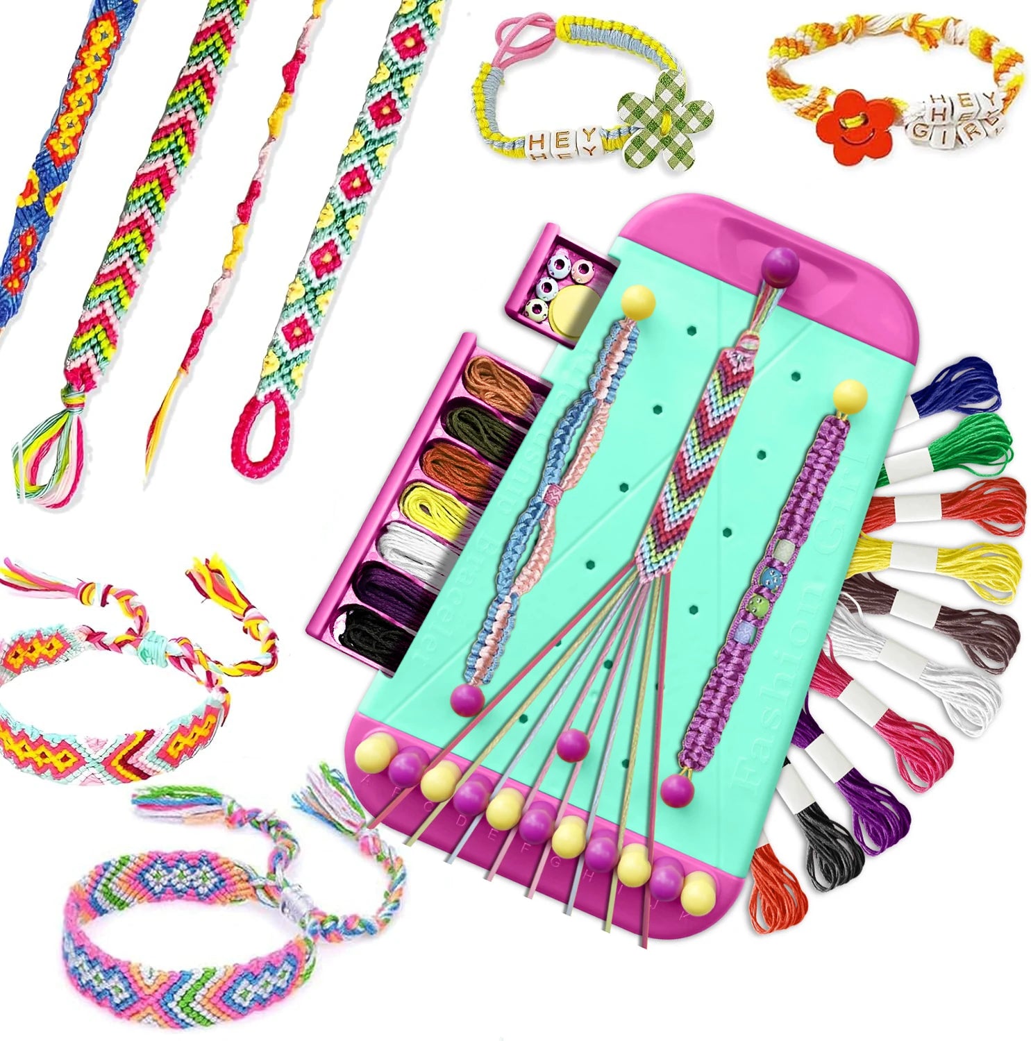 DIY Friendship Bracelet Making Kit for Kids, Creative Jewelry Craft Set