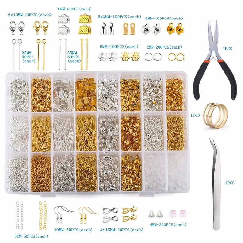Jewelry Making Supplies Kit with Jewelry Making Tools Earring Charms Jewelry Wires
