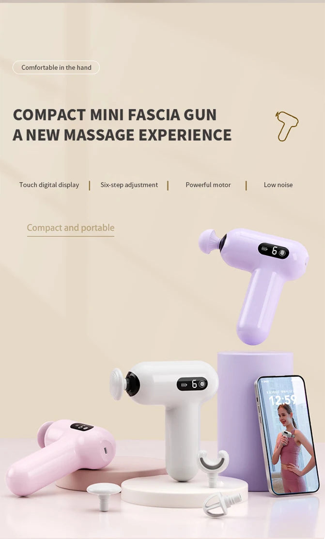 Mini Portable Electric Massage Gun Muscle Relaxation And Slimming Fitness Enhancement Compact Muscle Shaping Massager