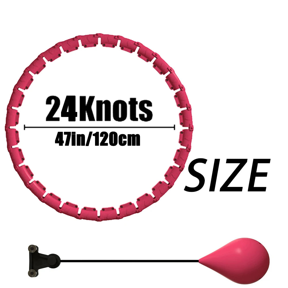 Weighted Fitness Hoops for Adults  2 in 1 Adjustable with Detachable Knots