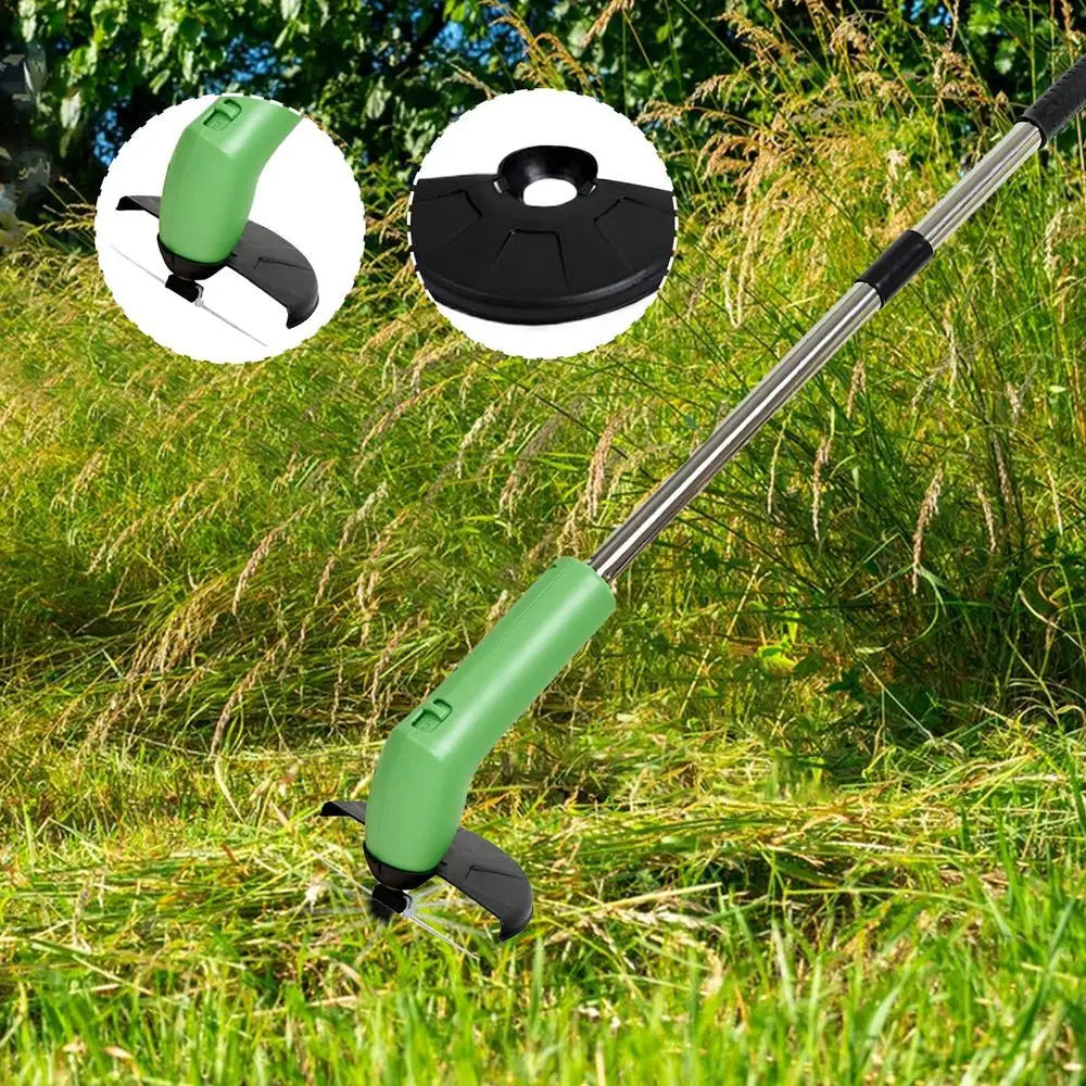 Weed Wacker Weed Eater Cordless with Metal Blade Battery Powered String Trimmer Lightweight Grass Cutter for Garden