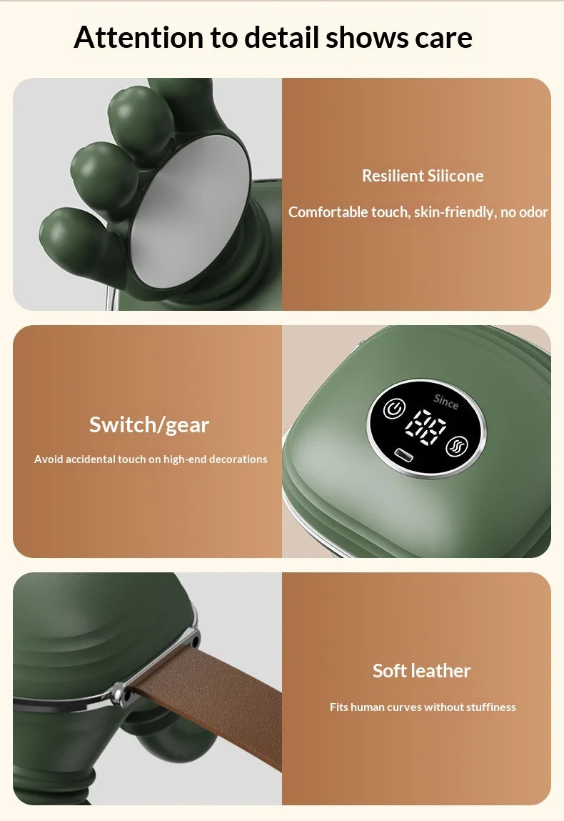 Finger Neck & Shoulder Massager with Heat Kneading for Relaxation