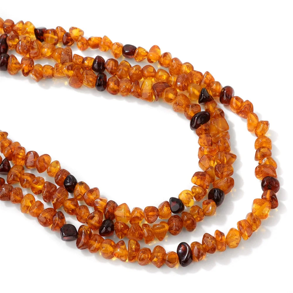 Amber Beads Round Oval Irregular Genuine Ambers Gem Stone Beads For Jewelry Making