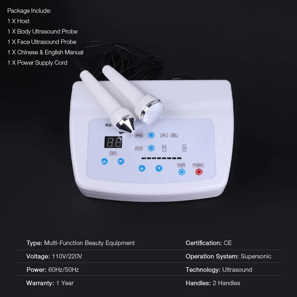 Ultrasonic Facial Beauty Device High Frequency Skin Lifting Tightening Freckle Care Tool for Women Home Face Skin Management