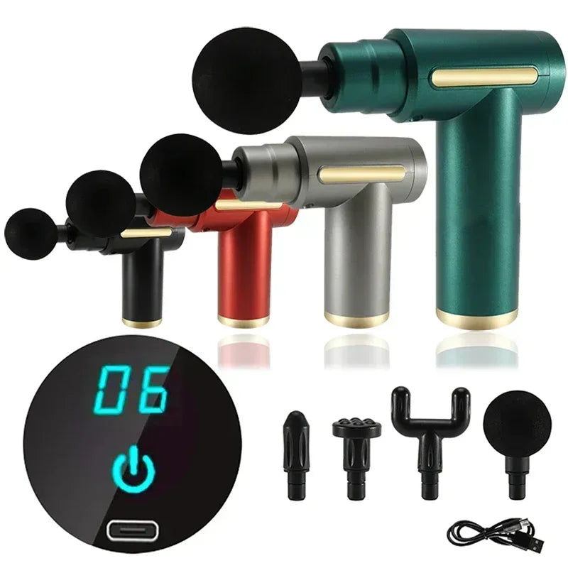 Multifunctional fascia gun massager instrument portable muscle massage