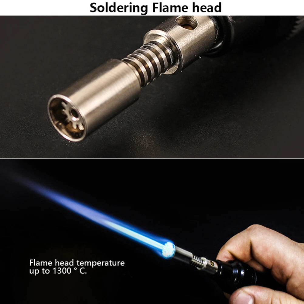 Cordless Butane Soldering Iron Kit Adjustable Flame MT-100 14 in 1