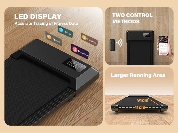 300lbs Treadmill for Home Treadmills Walking Pad LCD Digital Data Display
