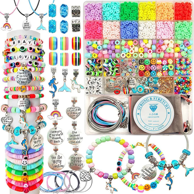 3400PCS Beads & Charms Jewelry Making Kit – DIY Friendship Bracelet Set