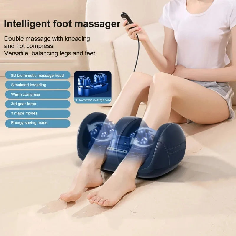 Foot Massager Hot Compress Shiatsu Kneading Leg Roller Kneading Calf Deep
