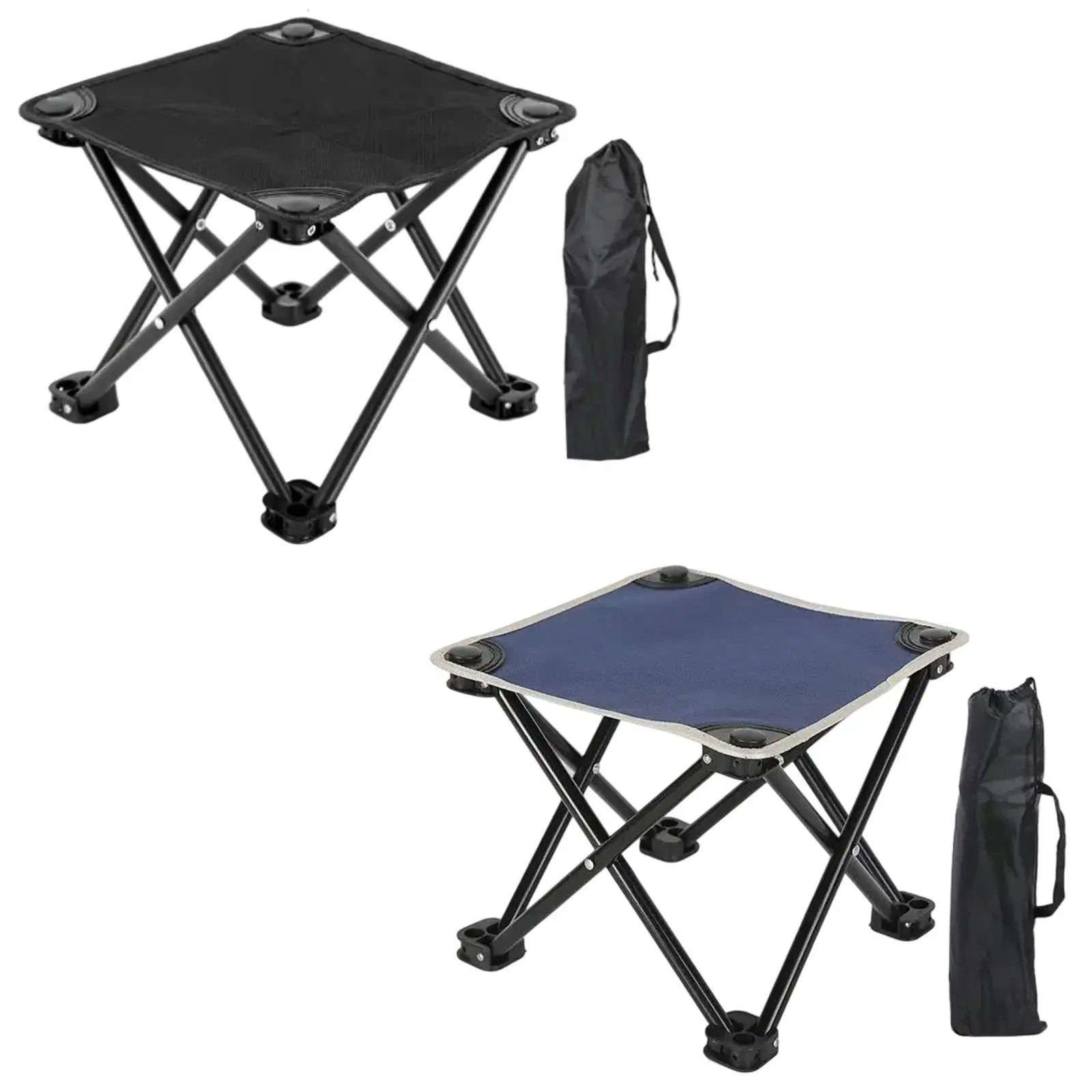 Camping stool, sleeper footstool, sturdy, practical and compact outdoor folding stool with handbag, suitable for park travel