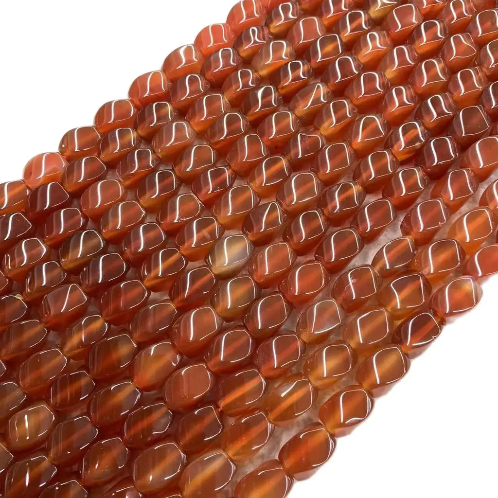 Genuine Natural Round Red Agate Loose Beads Stone Bracelet Gemstone
