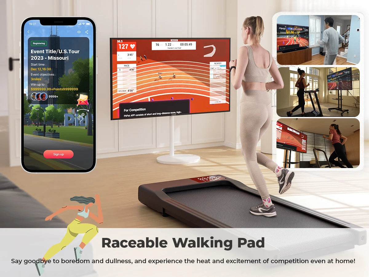 Treadmill 2in1 Treadmills for HomeRemote Control LCD Display Adjustable Speed