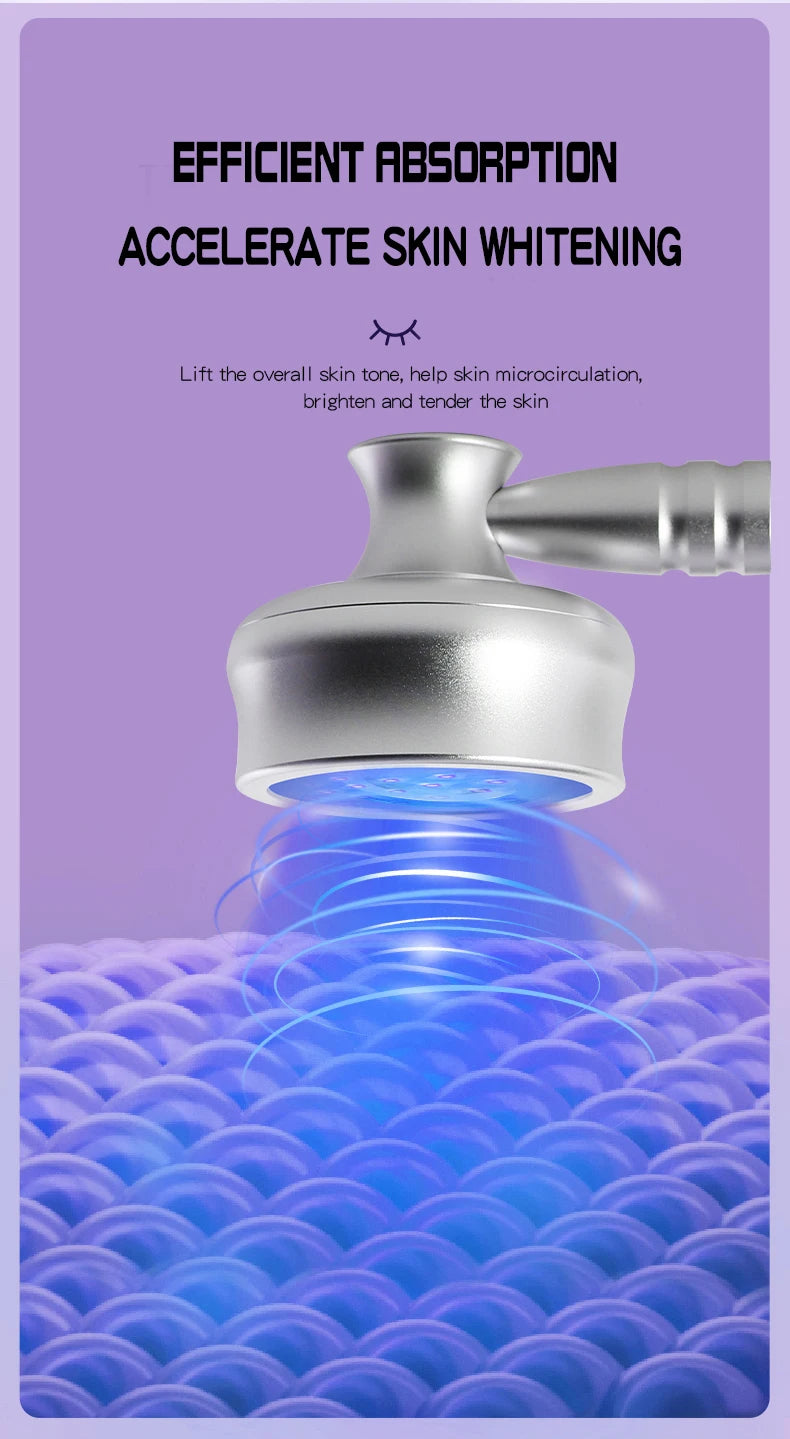 Electric Light Wave Vacuum Beauty Device with LED Panel for Body Care Skin Appearance Smoothing Firm Feel Personal Home Salon
