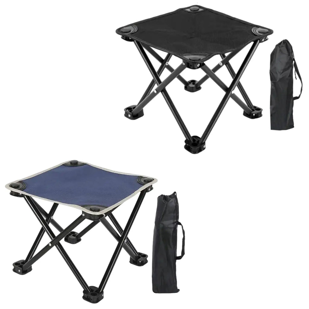 Camping stool, sleeper footstool, sturdy, practical and compact outdoor folding stool with handbag, suitable for park travel
