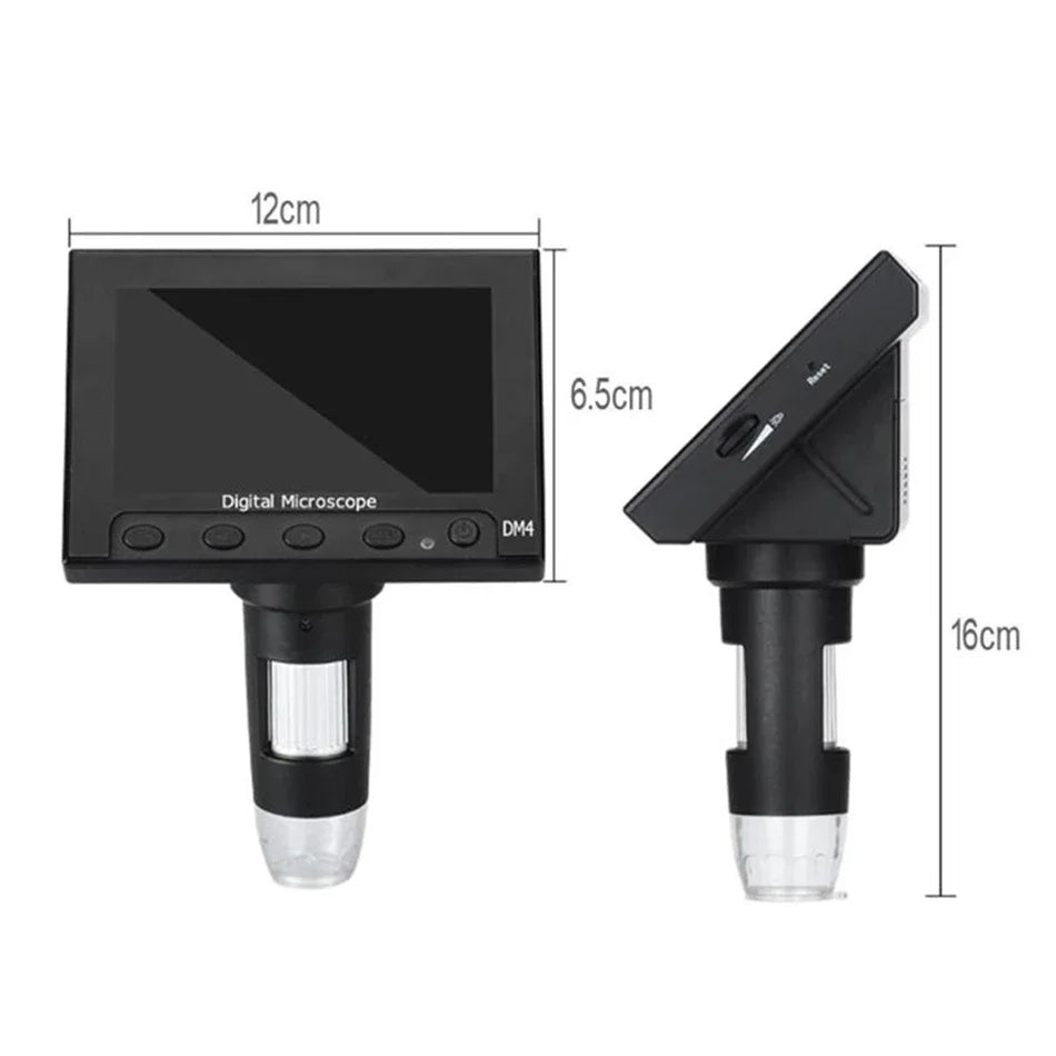 Digital Microscope  EDM4 4.3" LCD  for Electronic 1000x Coin Magnifier Repair Microscope with LED Lights for PC Windows