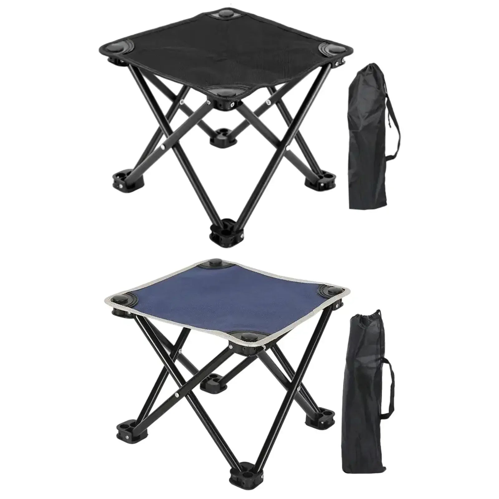 Camping stool, sleeper footstool, sturdy, practical and compact outdoor folding stool with handbag, suitable for park travel