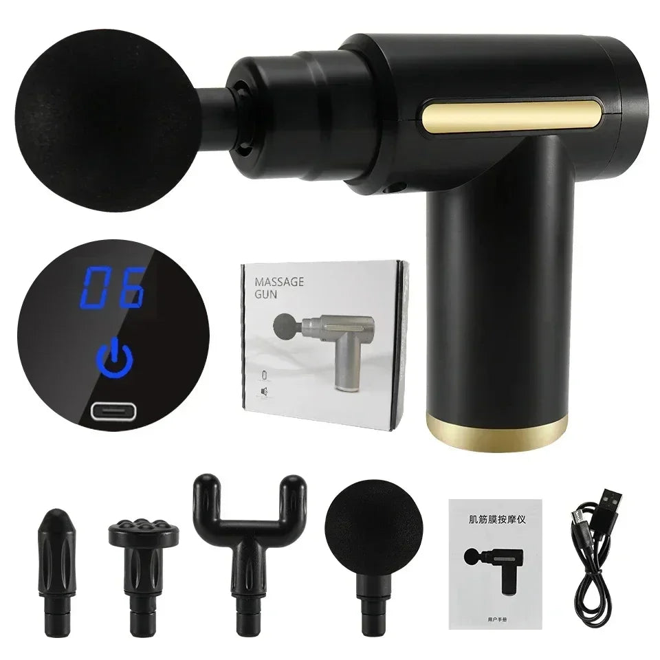 Multifunctional fascia gun massager instrument portable muscle massage