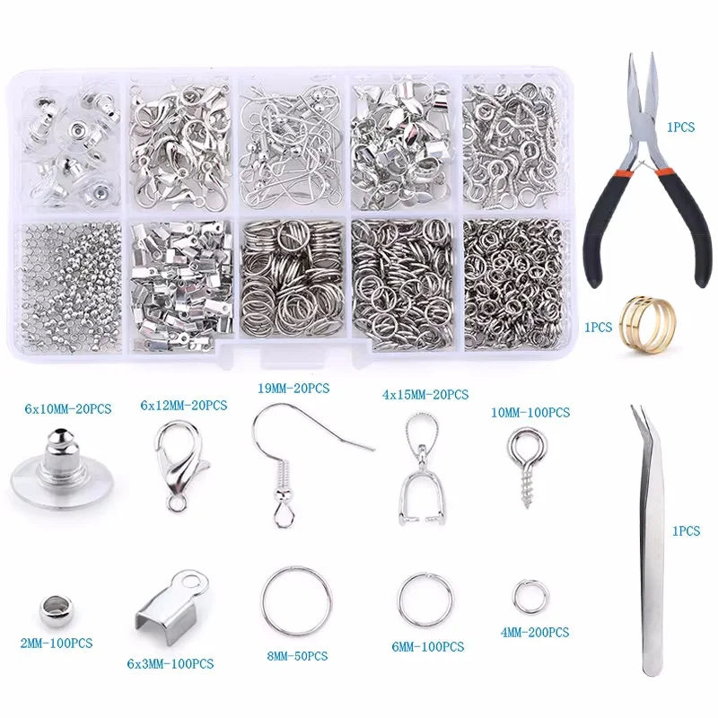 Jewelry Making Supplies Kit with Jewelry Making Tools Earring Charms Jewelry Wires