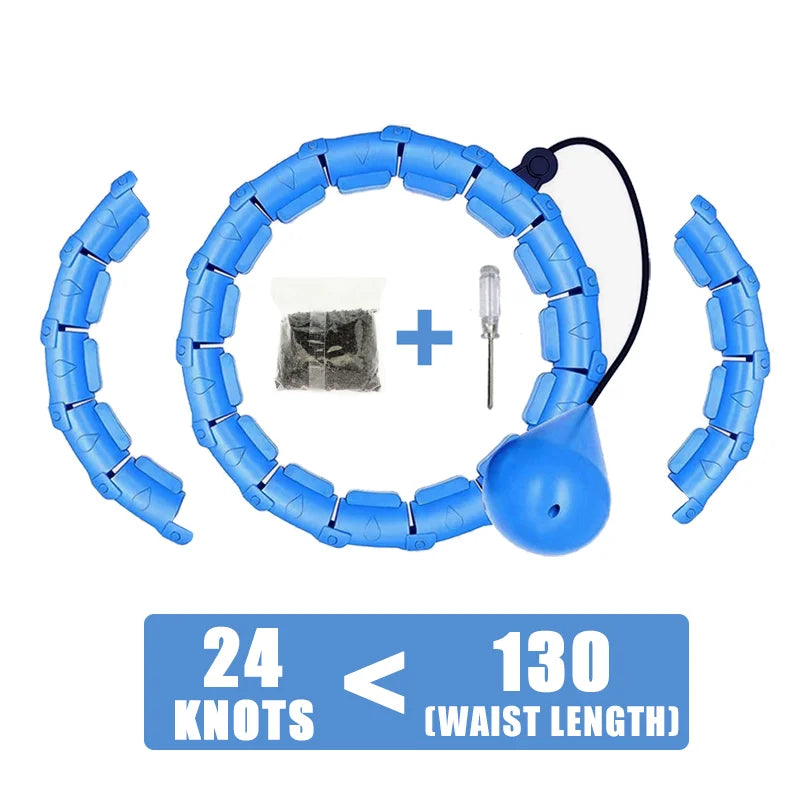 Weighted Fitness Hoops for Adults  2 in 1 Adjustable with Detachable Knots