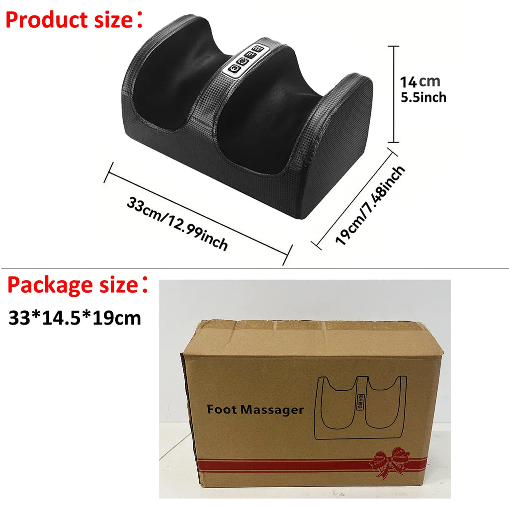 Electric Foot Massager Shiatsu Kneading Deep Tissue Relax Heated Roller
